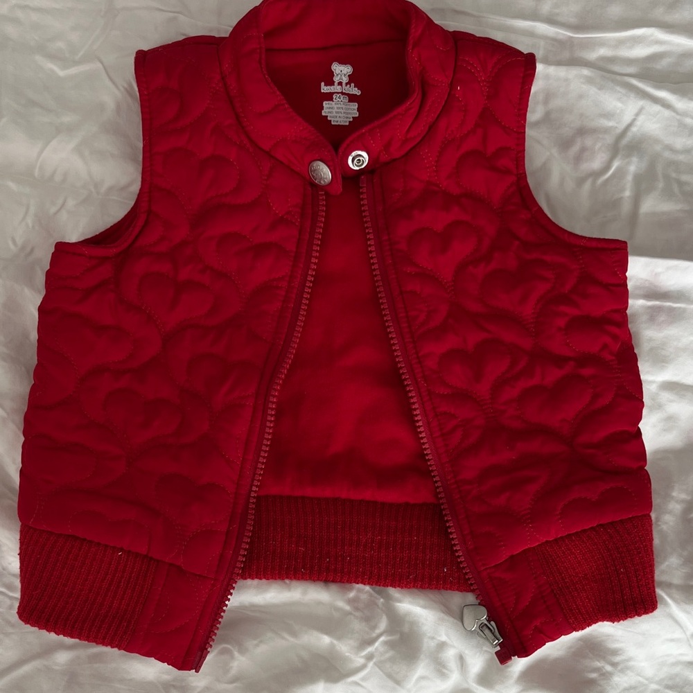 Koala Kids Red Quilted Vest